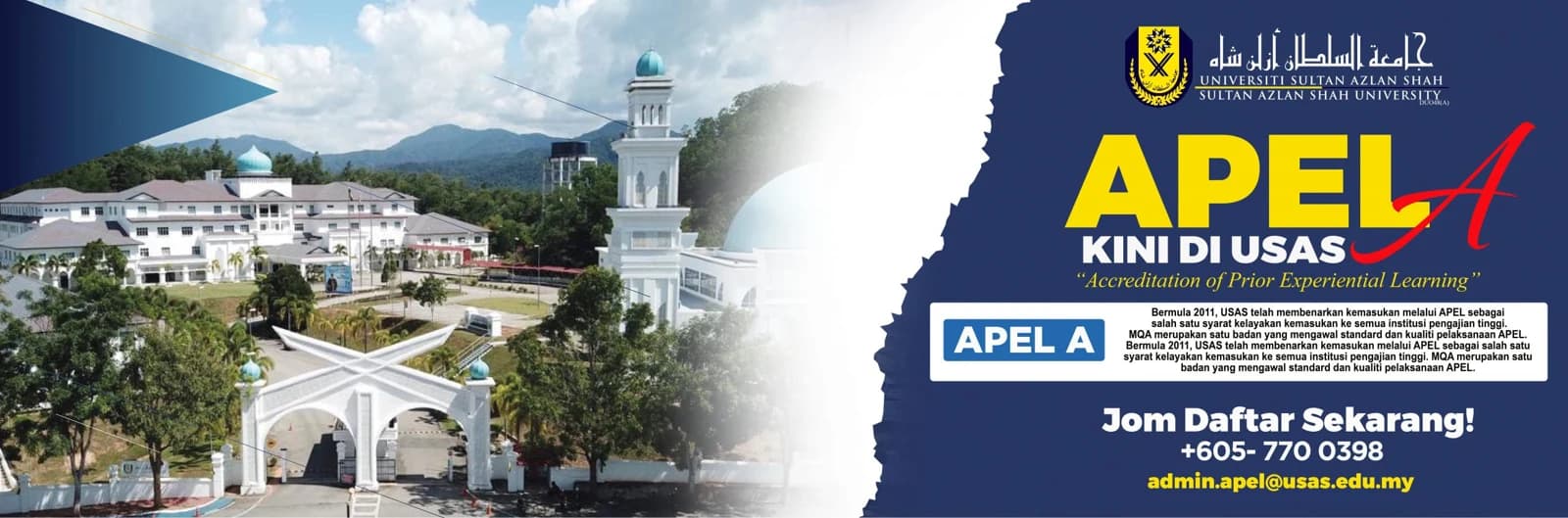 Universiti Sultan Azlan Shah university banner